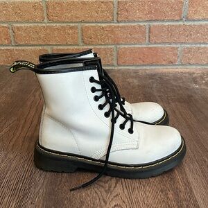 Dr. Martins 1460 White Leather Boots Size 5